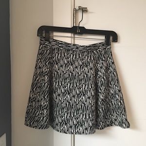 Black and white skater skirt